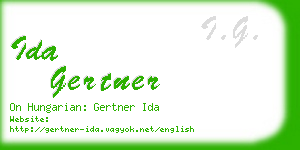 ida gertner business card